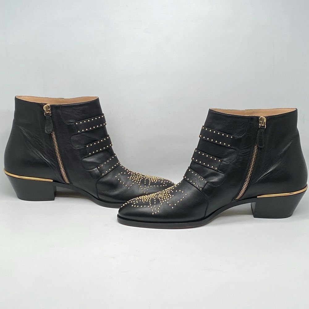 Chloe Susanna Pointed-Toe Studded Booties size 40 - Picture 8 of 15